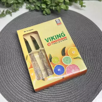 ست دوازده پارچه کارد میوه‌خوری دسته ژله‌ای وایکینگ